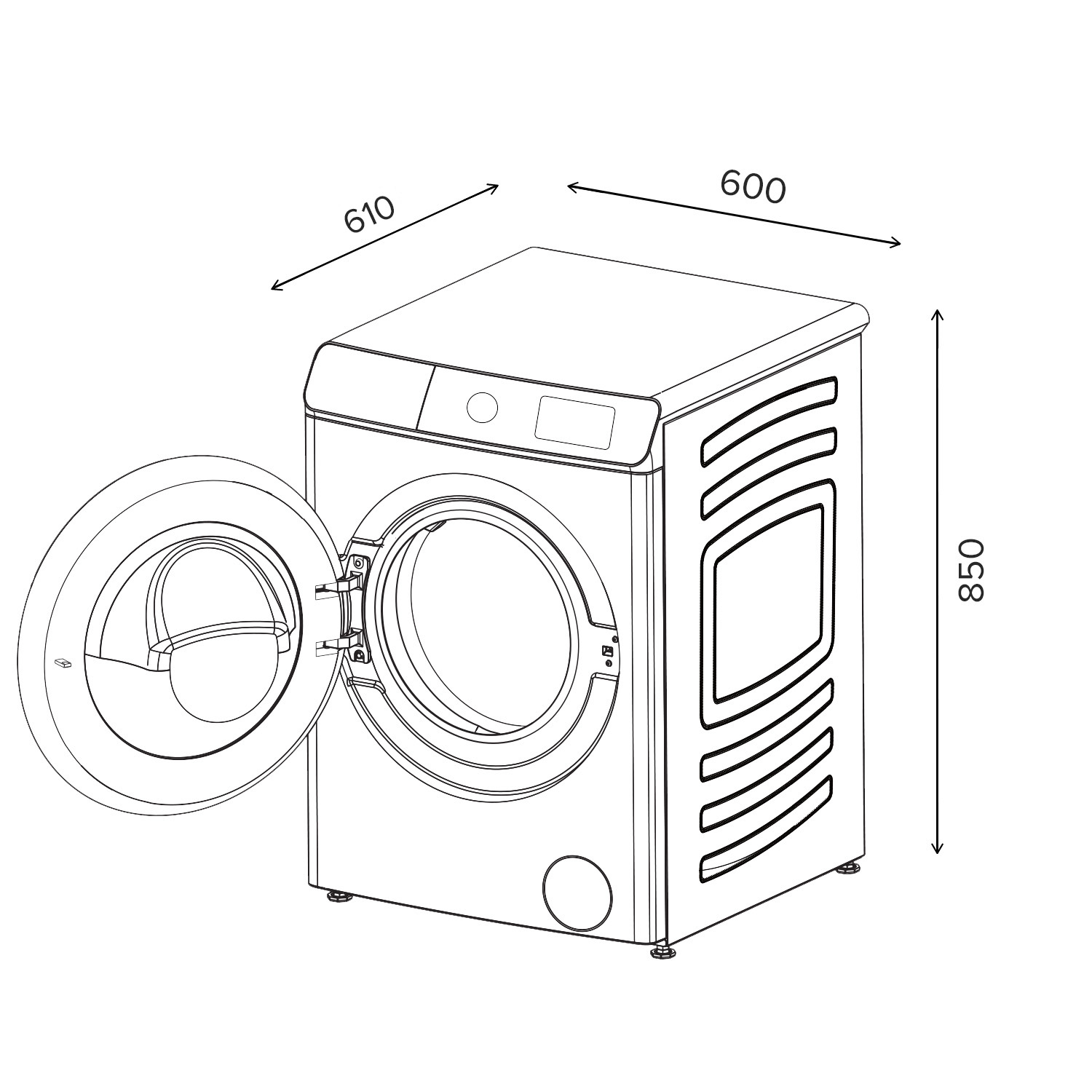картинка Стиральная машина с сушкой Lex LWM12812GRID 