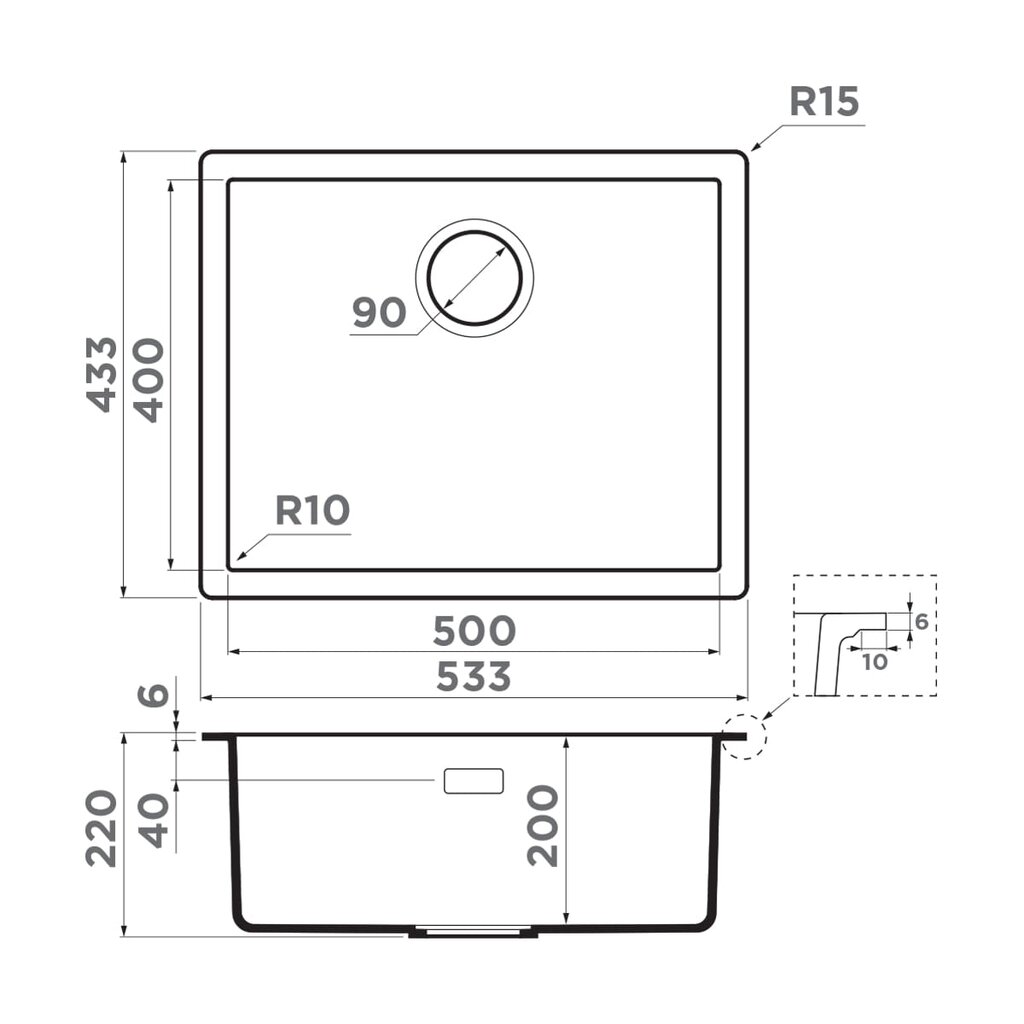 картинка Мойка Omoikiri YAMAKAWA 55T-U/I  картинка Мойка Omoikiri YAMAKAWA 55T-U/I