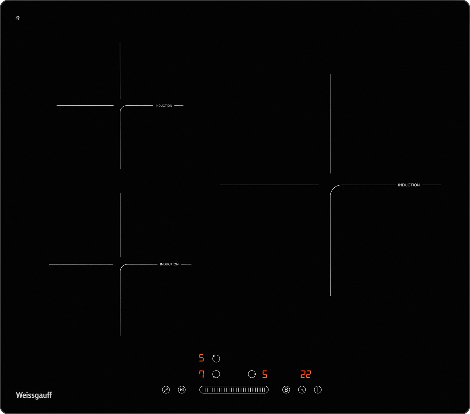 картинка Индукционная варочная панель Weissgauff HI 630 BSG 