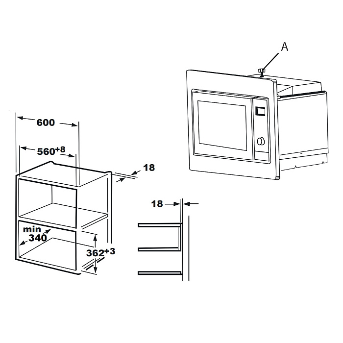 картинка Микроволновая печь Evelux MW 20 X 