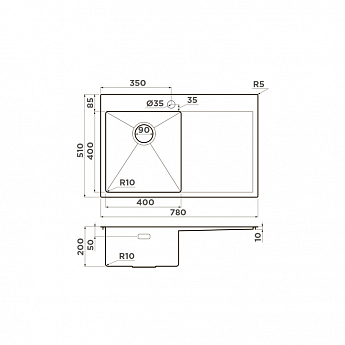 картинка Мойка Omoikiri AKISAME-78-GM-L 