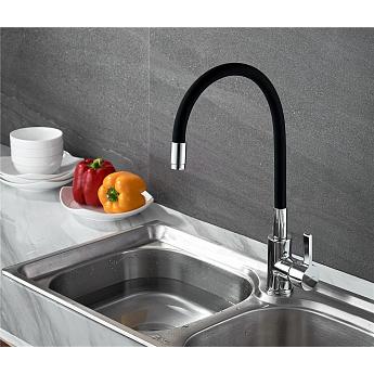 картинка Смеситель Ledeme L4898-2 черный 