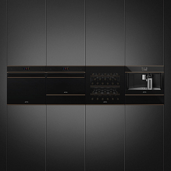 картинка Подогреватель посуды Smeg CPRT615NR черное стекло 
