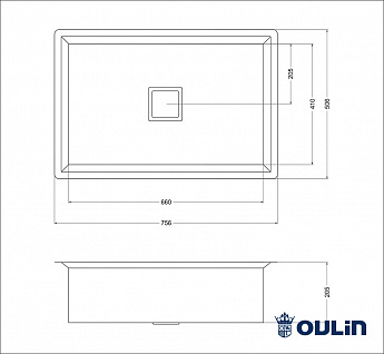 картинка Мойка для кухни Oulin OL-FU113 