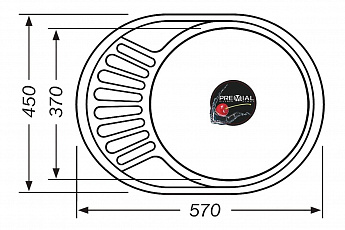 картинка Мойка для кухни Premial 5745 декор 