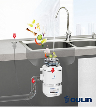 картинка Измельчитель пищевых отходов Oulin Ol-Kds553 