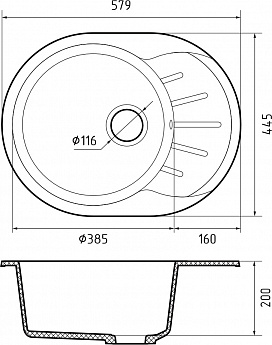 картинка Мойка для кухни Granfest-Quarz GF-Z48 белый 