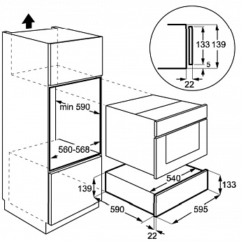 картинка Ящик для вакуумирования De Dietrich DWD4830B INFINITE BLACK 