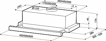 картинка Кухонная вытяжка Krona KAMILLA 600 WHITE (1 МОТОР) 