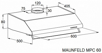 картинка Кухонная вытяжка Maunfeld MPC 60  картинка Кухонная вытяжка Maunfeld MPC 60
