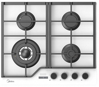 картинка Газовая варочная панель Midea MG697TTGW белая  картинка Газовая варочная панель Midea MG697TTGW белая