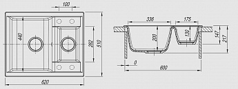 картинка Мойка для кухни Dr. Gans АСТРА-620К 