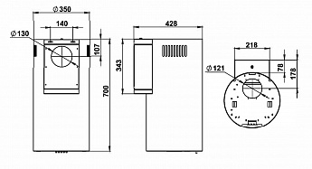 картинка Кухонная вытяжка Weissgauff TUBUS 700 PB WH 