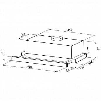 картинка Кухонная вытяжка Krona KAMILLA F 450 black 