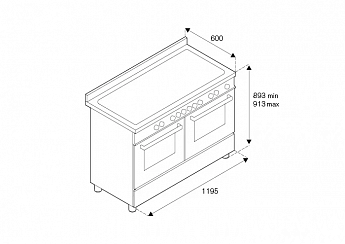 картинка Электрическая кухонная плита Bertazzoni PRO125I2EXT 