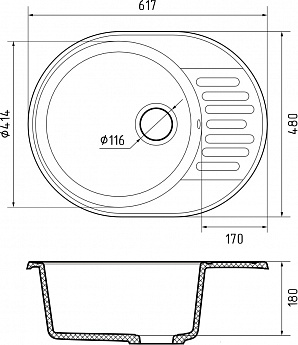 картинка Мойка для кухни Granfest-Quarz GF-Z58  картинка Мойка для кухни Granfest-Quarz GF-Z58