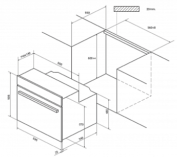 картинка Электрический духовой шкаф Monsher  MOE 6181 NOIR 