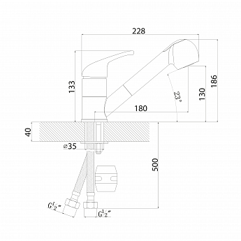 картинка |Discount| Смеситель Florentina СИГМА FL коричневый 