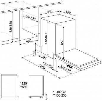 картинка Посудомоечная машина Smeg ST4512IN 