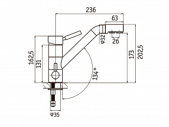 картинка Смеситель LONGRAN SPRINT UNIVERSAL LM1394 