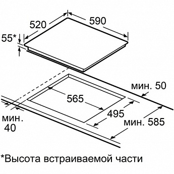 картинка Индукционная варочная панель Maunfeld CVI594SB2WHF Inverter 