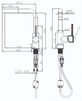 картинка Смеситель Rivelato Ledro 9022203 