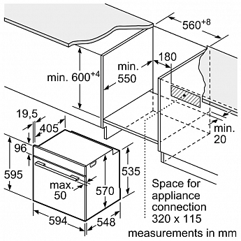 картинка Электрический духовой шкаф с паром Bosch HUA736EG0T черный  