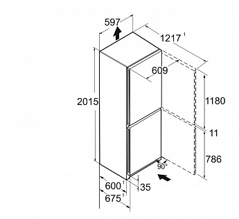 картинка Отдельностоящий холодильник Liebherr CBNSFC 57VI 