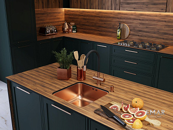картинка Мойка для кухни Emar EMB-127А PVD Nano Coppery 