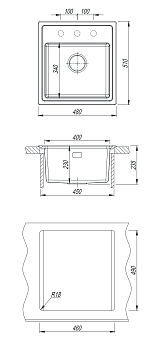 картинка Мойка для кухни Florentina КОМБИ-480 
