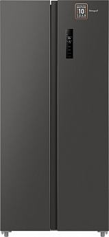 картинка Отдельностоящий холодильник Weissgauff WSBS 500 Inverter NoFrost Dark Grey 