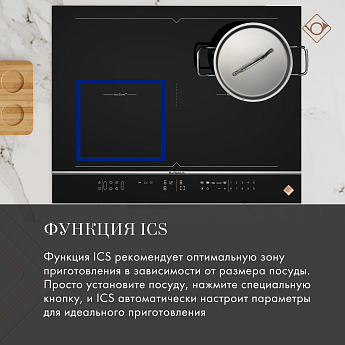 картинка Индукционная варочная панель De Dietrich DPI595ABT INFINITE BLACK 