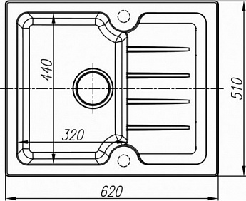 картинка Мойка для кухни Dr. Gans ЛОРА-620 