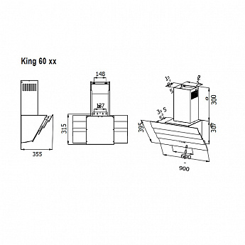 картинка Кухонная вытяжка Evelux KING 60 BG 