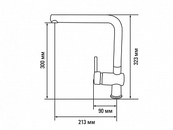 картинка Смеситель Gerdamix NEVADA высокий излив антрацит (FL-101) 