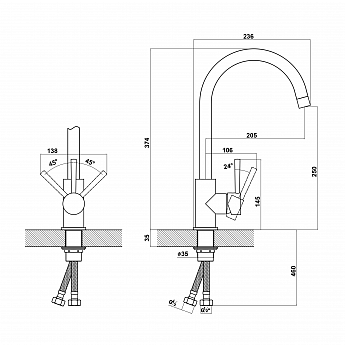 картинка Смеситель Florentina АЛЬФА FL 