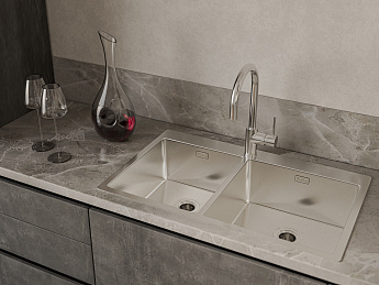 картинка Мойка для кухни Rivelato Rinox 8050 B2  картинка Мойка для кухни Rivelato Rinox 8050 B2