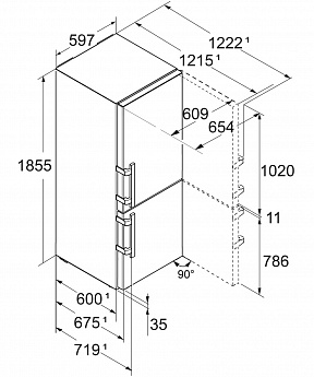 картинка Отдельностоящий холодильник Liebherr SCNSDC 525I-22 617 