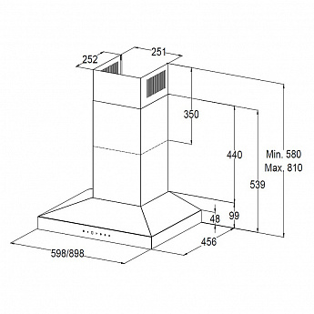 картинка Кухонная вытяжка Korting KHC 9831 NGN 