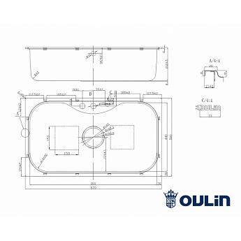картинка Мойка для кухни Oulin OL-330  картинка Мойка для кухни Oulin OL-330