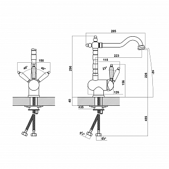 картинка Смеситель Florentina ОДА 