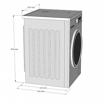 картинка Стиральная машина с паром Korting KWM 42LS1267 белый 