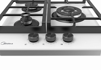 картинка Газовая варочная панель Midea MG449TGW белая  картинка Газовая варочная панель Midea MG449TGW белая
