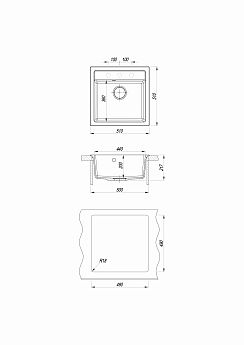 картинка Мойка для кухни Florentina ЭСТЕЛЬ 510 