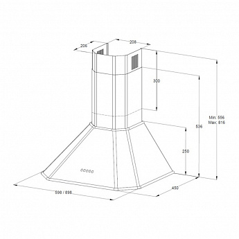 картинка Кухонная вытяжка Korting KHC 6839 RB 