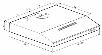 картинка Кухонная вытяжка Krona JESSICA SLIM 500 INOX PUSH BUTTON 