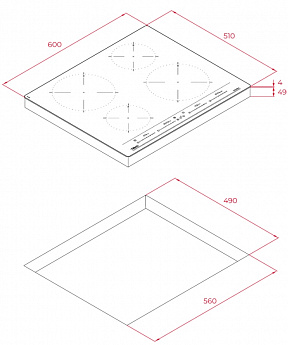 картинка Варочная панель Teka TOTAL IBC 64320 MSP BLACK черный 