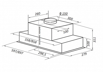 картинка Кухонная вытяжка Maunfeld FANTASY 60 BLACK 