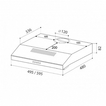 картинка Кухонная вытяжка Lex S 500 WHITE 