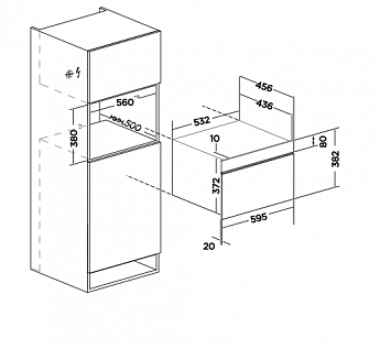 картинка Микроволновая печь встраиваемая Midea MI9340GG-I 